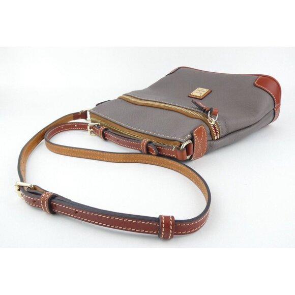Dooney & Bourke Gray Pebble Leather Crossbody Purse - Picture 5 of 16